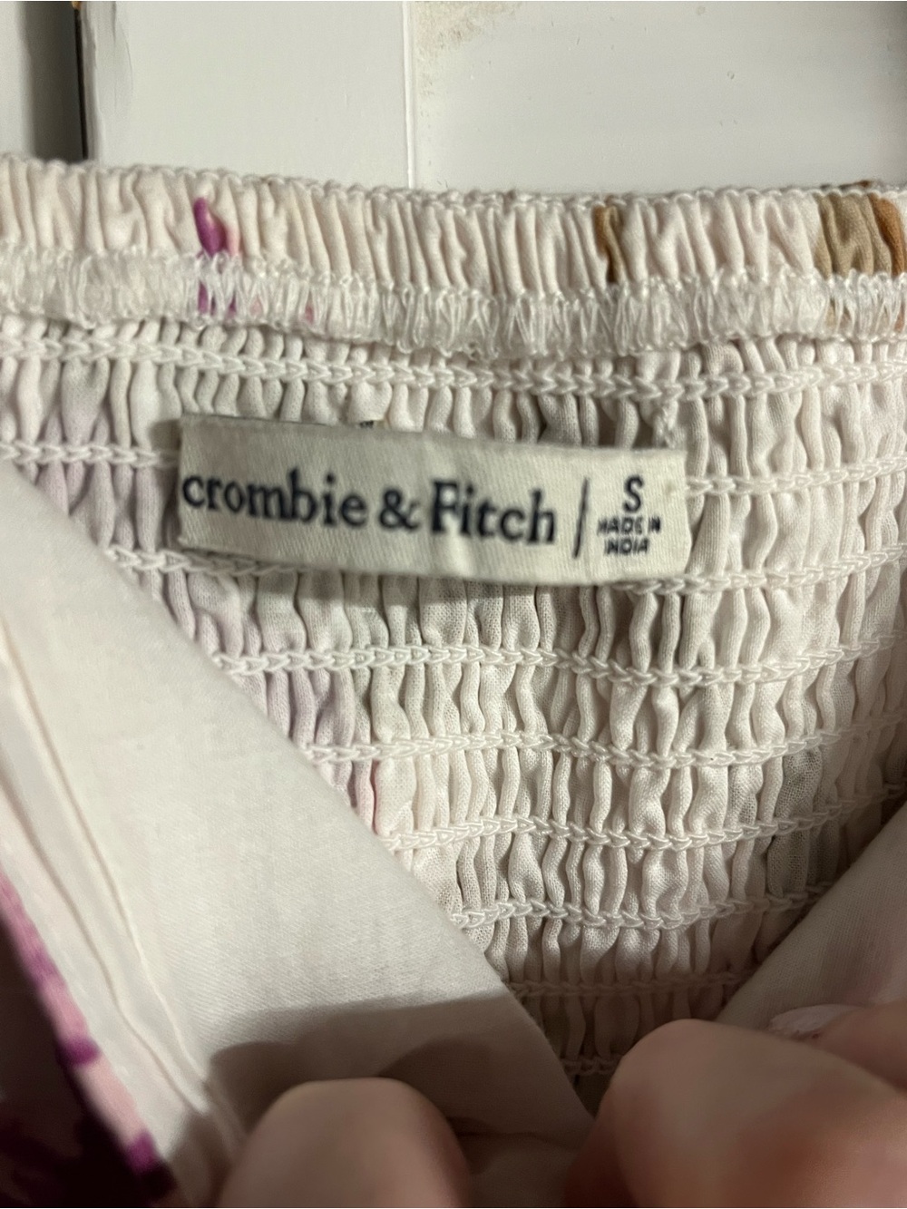 Abercrombie & Fitch Emerson Poplin White Midi Dress with Pink Floral Print - Picture 6 of 11